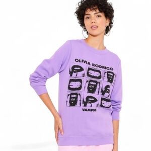 OLIVIA RODRIGO Purple Vampire Pullover Sweatshirt - XXL